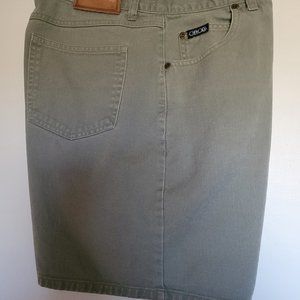 Vintage Cherokee Sage Green Denim Jean Shorts Size 16